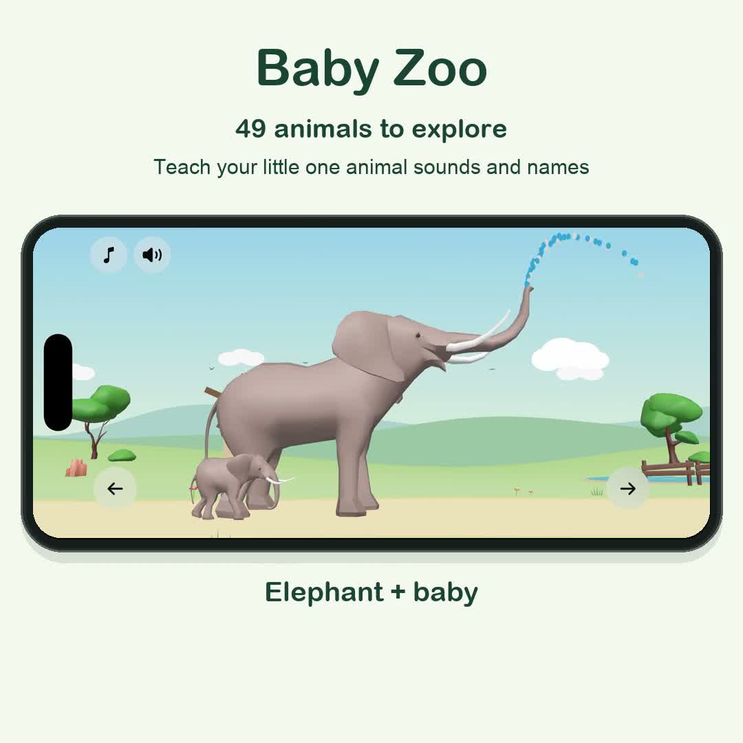 I made Baby Zoo, a tap-and-listen animal app for toddlers. Does the demo make sense?